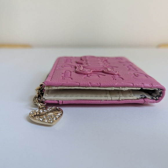 Juicy Couture Pink Embossed Wallet with Heart Charm - Picture 6 of 9